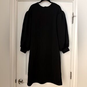 Drop Shoulder Lantern Sleeve Jersey Dress